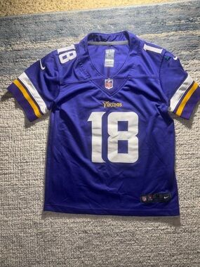 NFL Kids Minnesota Vikings Purple #18 Jersey with White & Gold Accents